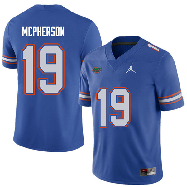 Jordan Brand Men #19 Evan McPherson Florida Gators College Football Jerseys Sale-Royal